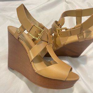 Michael Kors Tan-Caramel Wedges